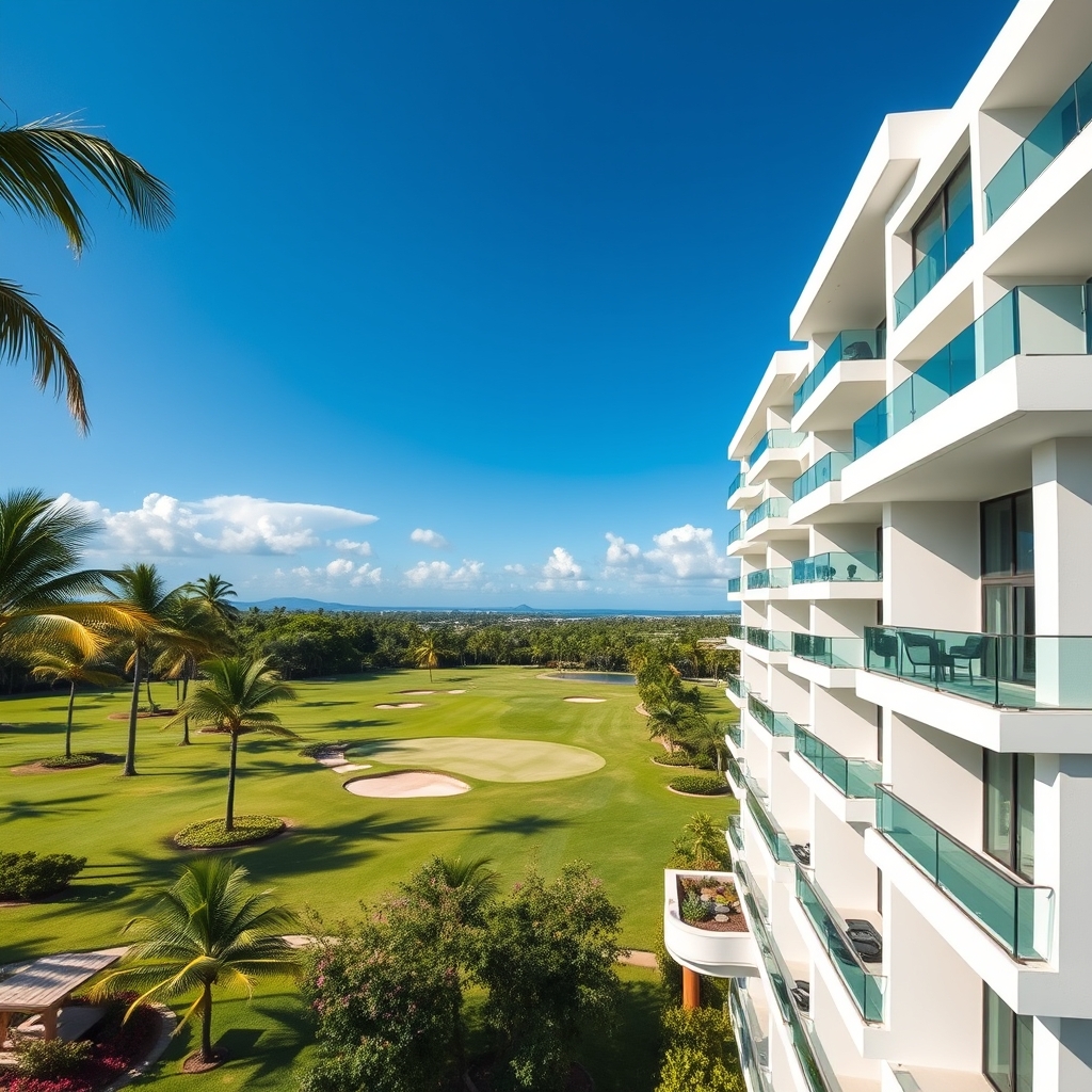 Apartamentos frente al golf en Bávaro: inversión segura