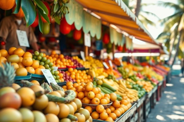 mercado de frutas y verduras Punta Cana